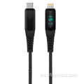 Pantalla de potencia LED Cable de transmisión de datos de carga rápida